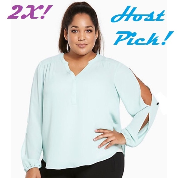 Torrid Tops - Georgette Split Sleeve Top